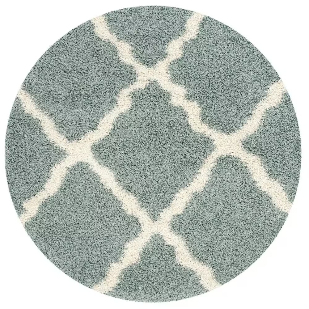 Safavieh Dallas Shag SGD257C-6R 6' x 6'Seafoam/Ivory Round Rug