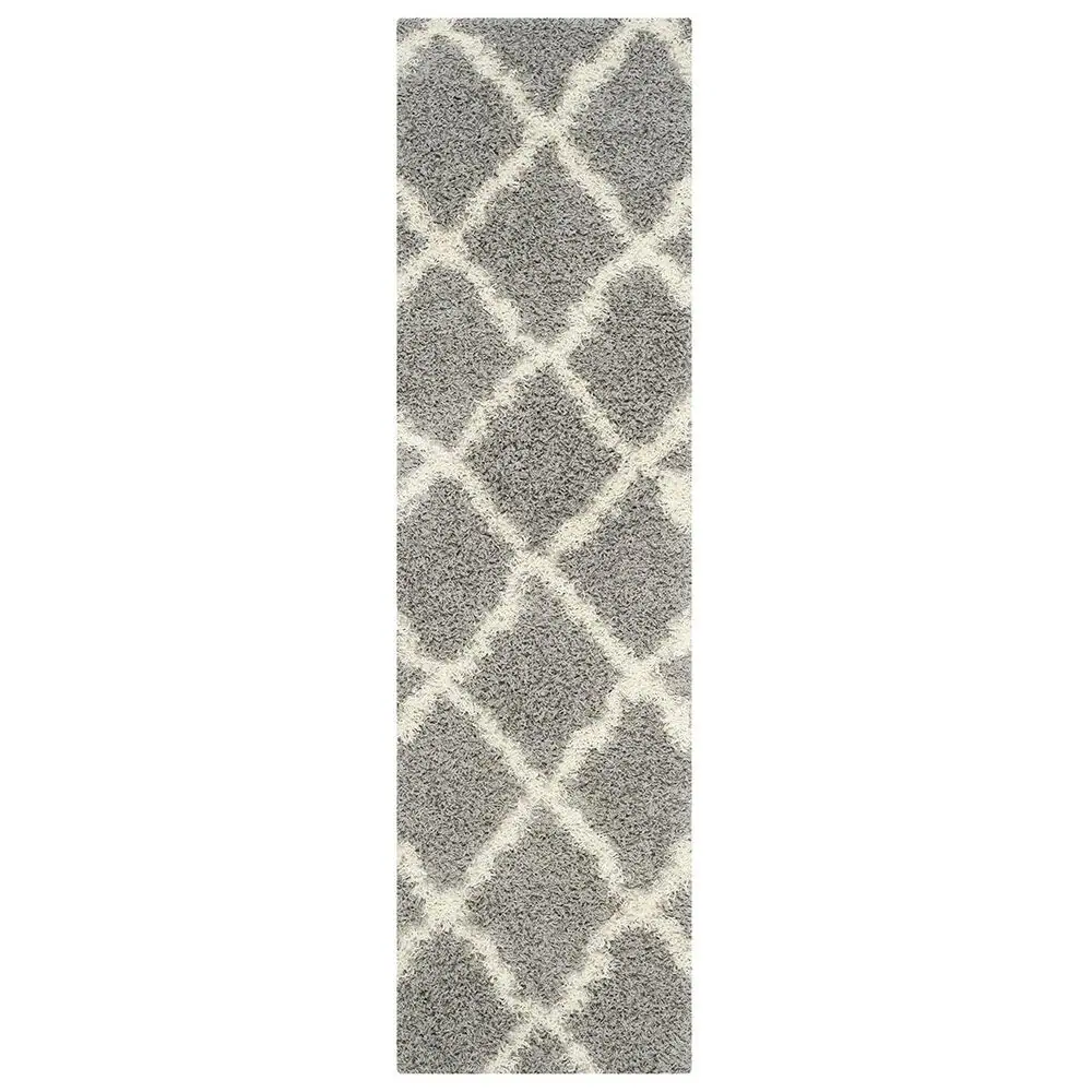 Safavieh Dallas Shag SGD257G-210 2'3" x 10' Grey/Ivory Runner
