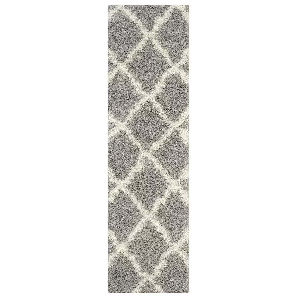 Safavieh Dallas Shag SGD257G-26 2'3" x 6' Grey/Ivory Runner