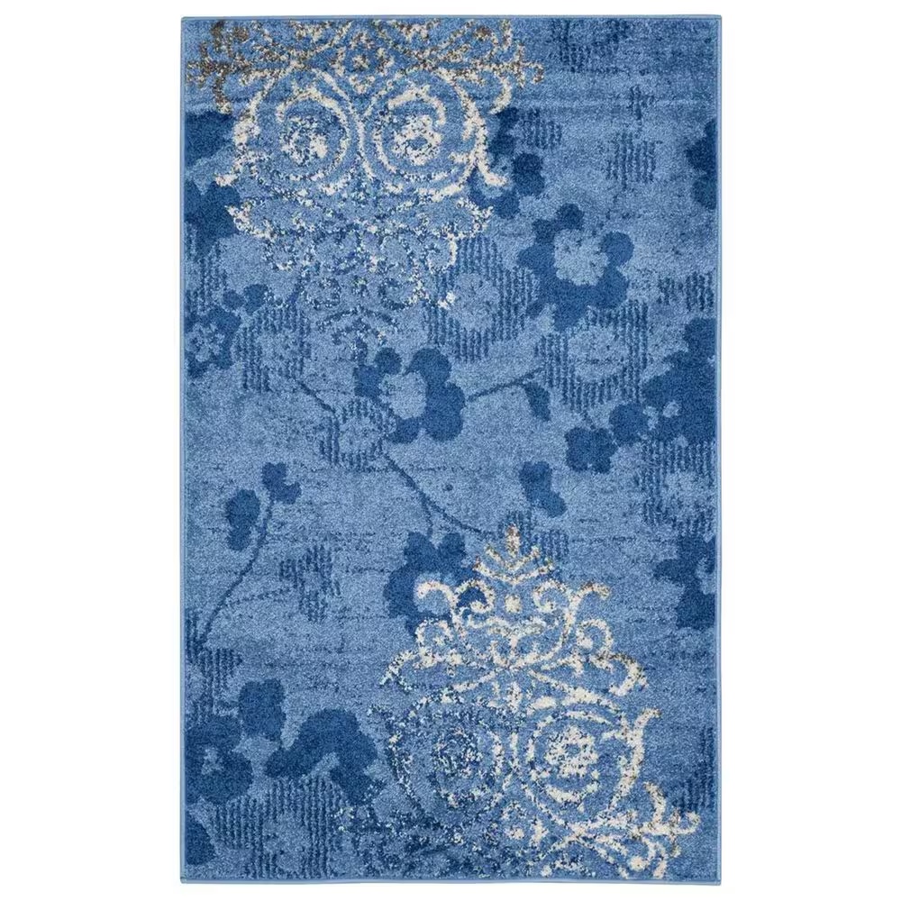 Safavieh Adirondack ADR114F-3 3' x 5' Light Blue/Dark Blue Area Rug