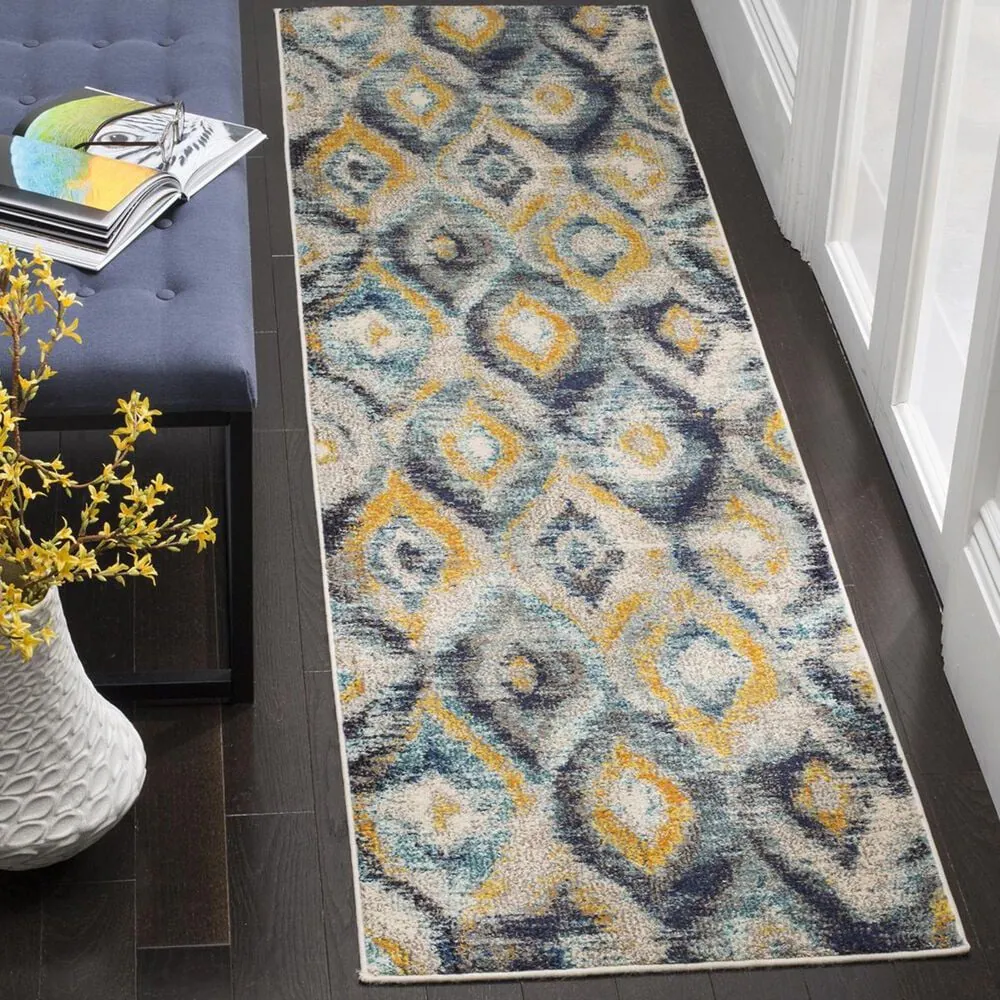 Safavieh Monaco MNC242J-210 2'2" x 10' Blue/Multi Runner