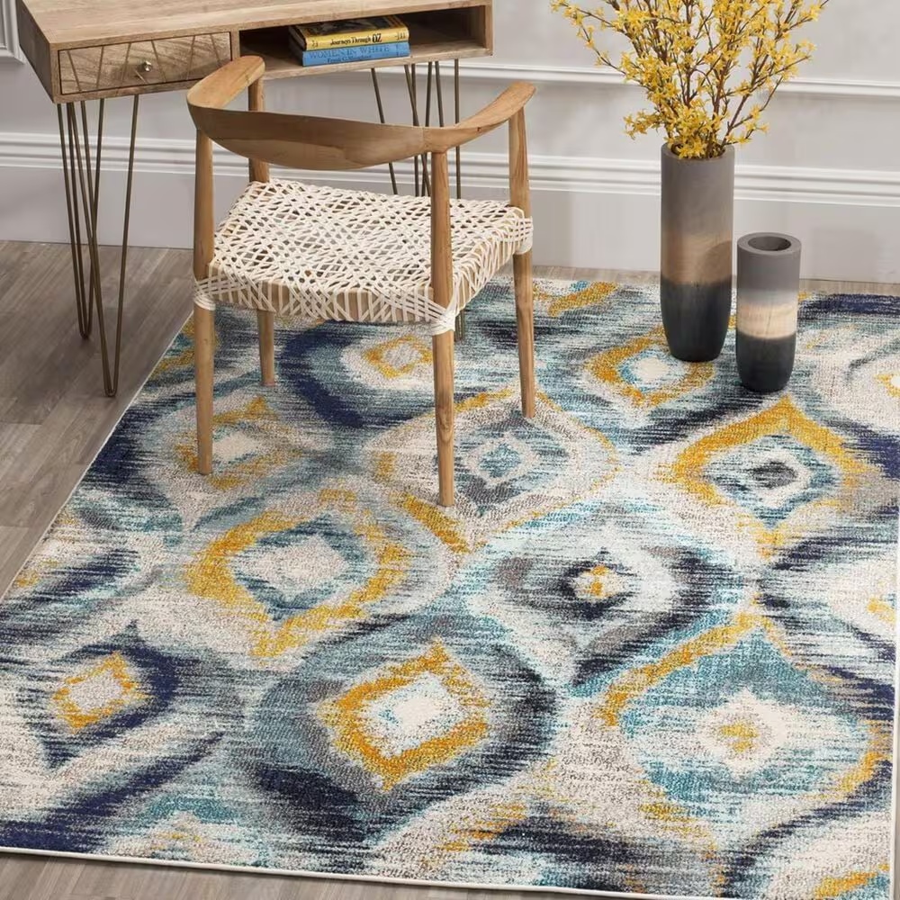 Safavieh Monaco MNC242J-3 3' x 5' Blue/Multi Area Rug