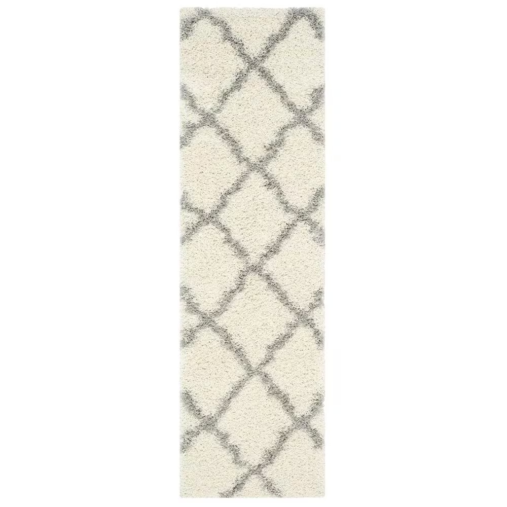 Safavieh Dallas Shag SGD257F-28 2'3" x 8' Ivory/Grey Runner