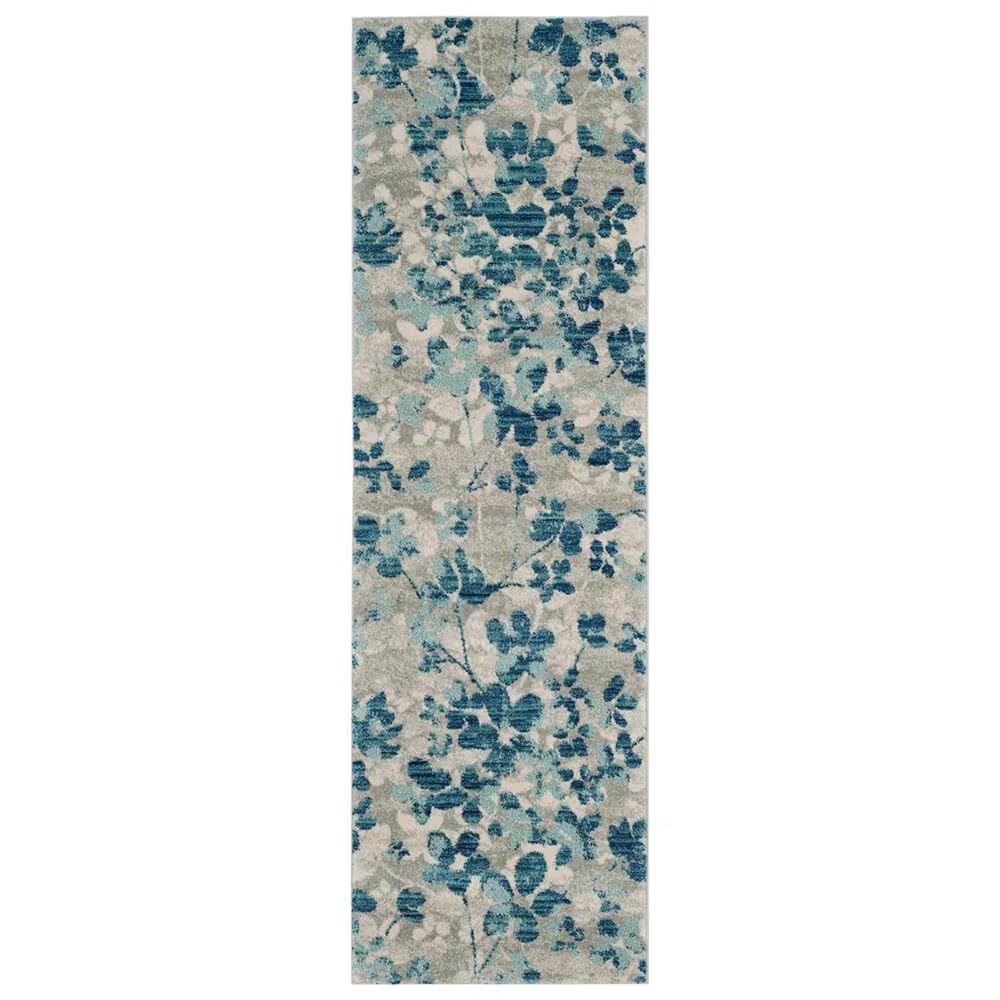 Safavieh Evoke EVK236J-29 2'2" x 9' Grey/Light Blue Runner