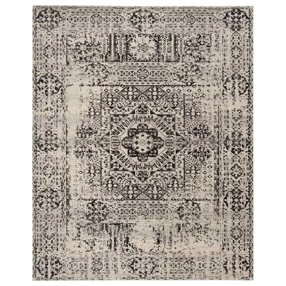 Safavieh Evoke EVK260T 10' x 14' Ivory and Black Area Rug