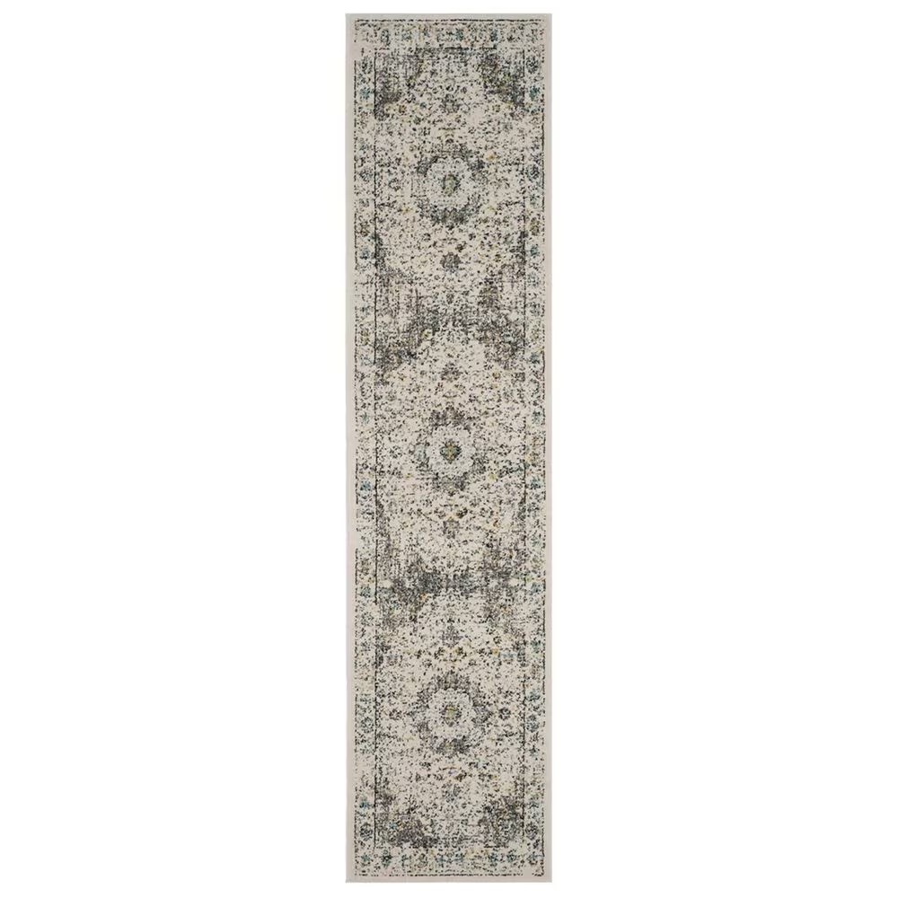 Safavieh Evoke EVK220B 2'2" x 9' Grey and Gold Runner