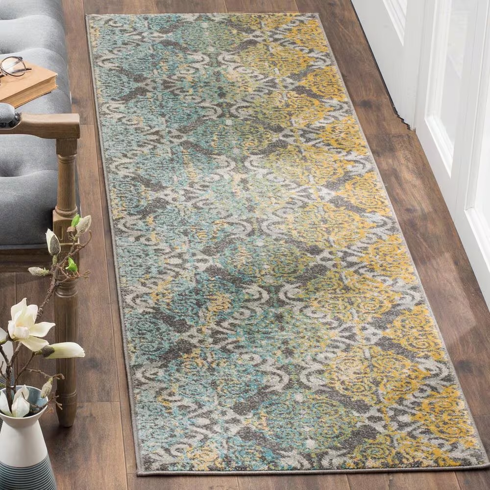 Safavieh Evoke EVK230D 2'2" x 13' Grey and Ivory Runner