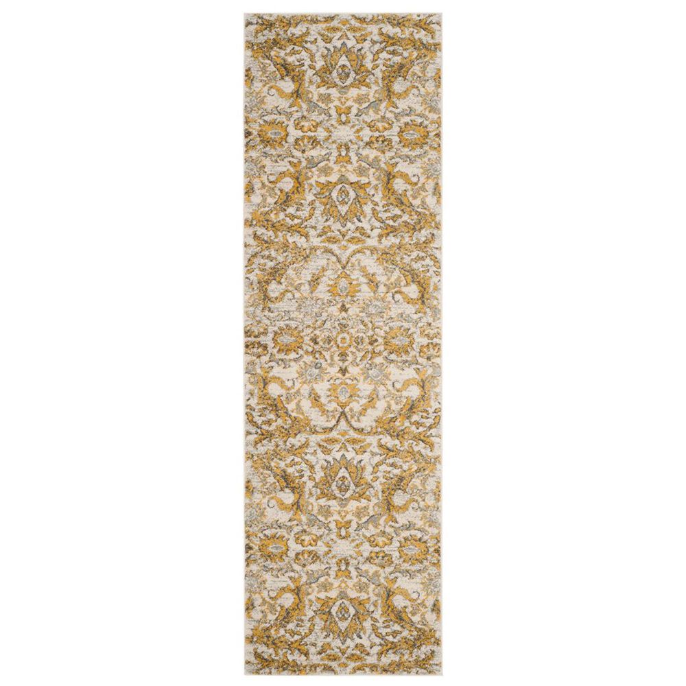 Safavieh Evoke EVK238S 2'2" x 7' Ivory and Gold Runner