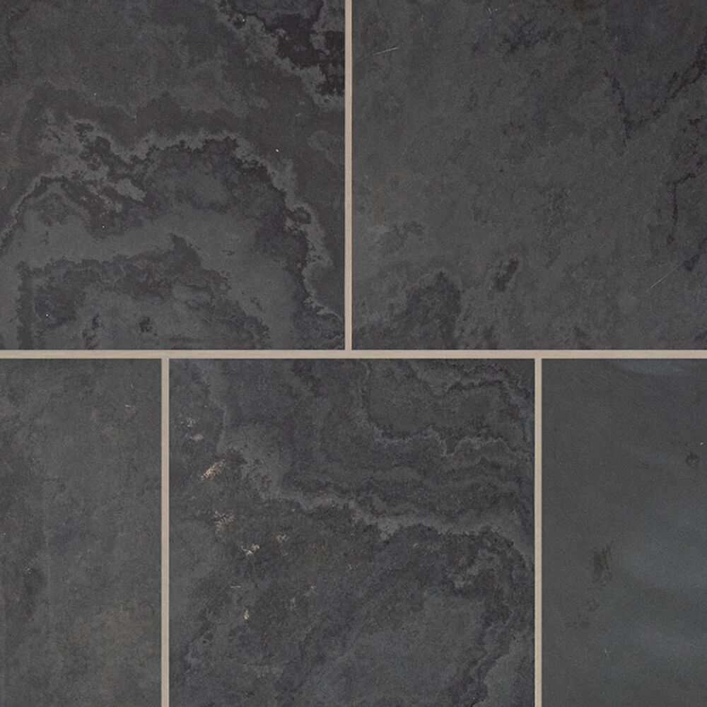 MS International Montauk Black 12" x 12" Honed Natural Stone Tile