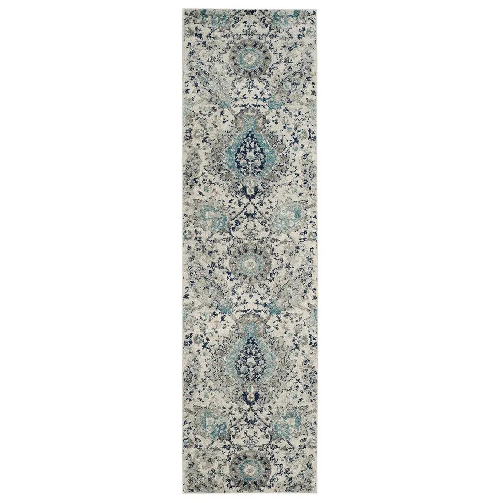 Safavieh Madison MAD600C 2'3" x 8' Cream and Light Grey Runner