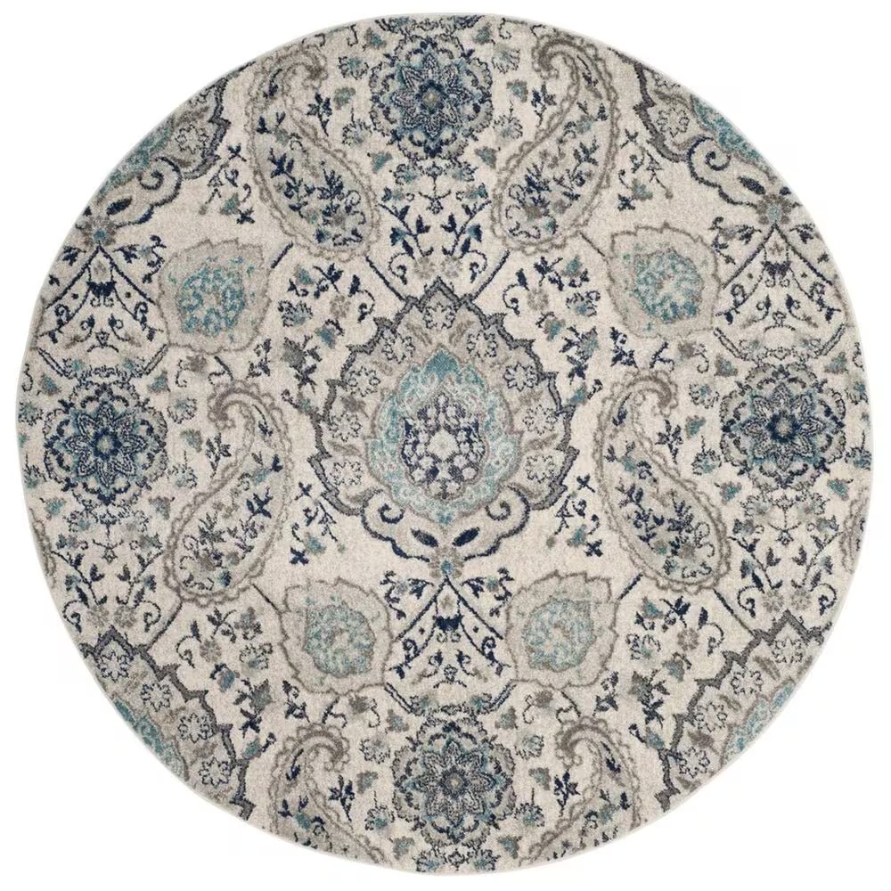 Safavieh Madison MAD600C 4' Round Cream and Light Grey Area Rug