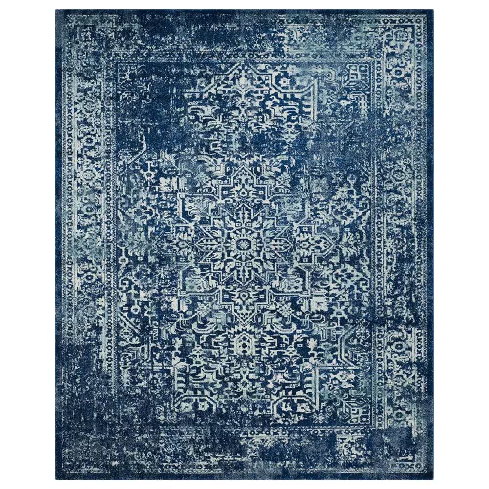 Safavieh Evoke EVK256A 10' x 14' Navy and Ivory Area Rug