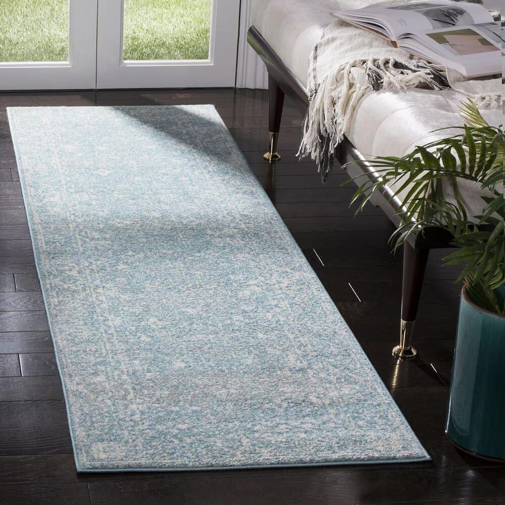 Safavieh Evoke EVK270D 2'2" x 9' Light Blue and Ivory Runner