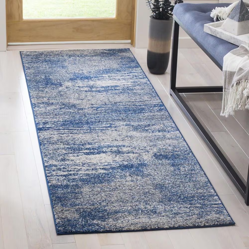 Safavieh Evoke EVK272A 2'2" x 13' Navy and Ivory Runner