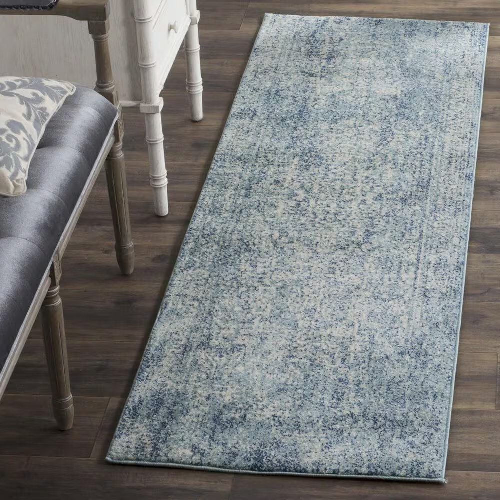 Safavieh Evoke EVK256C 2'2" x 5' Blue and Ivory Runner