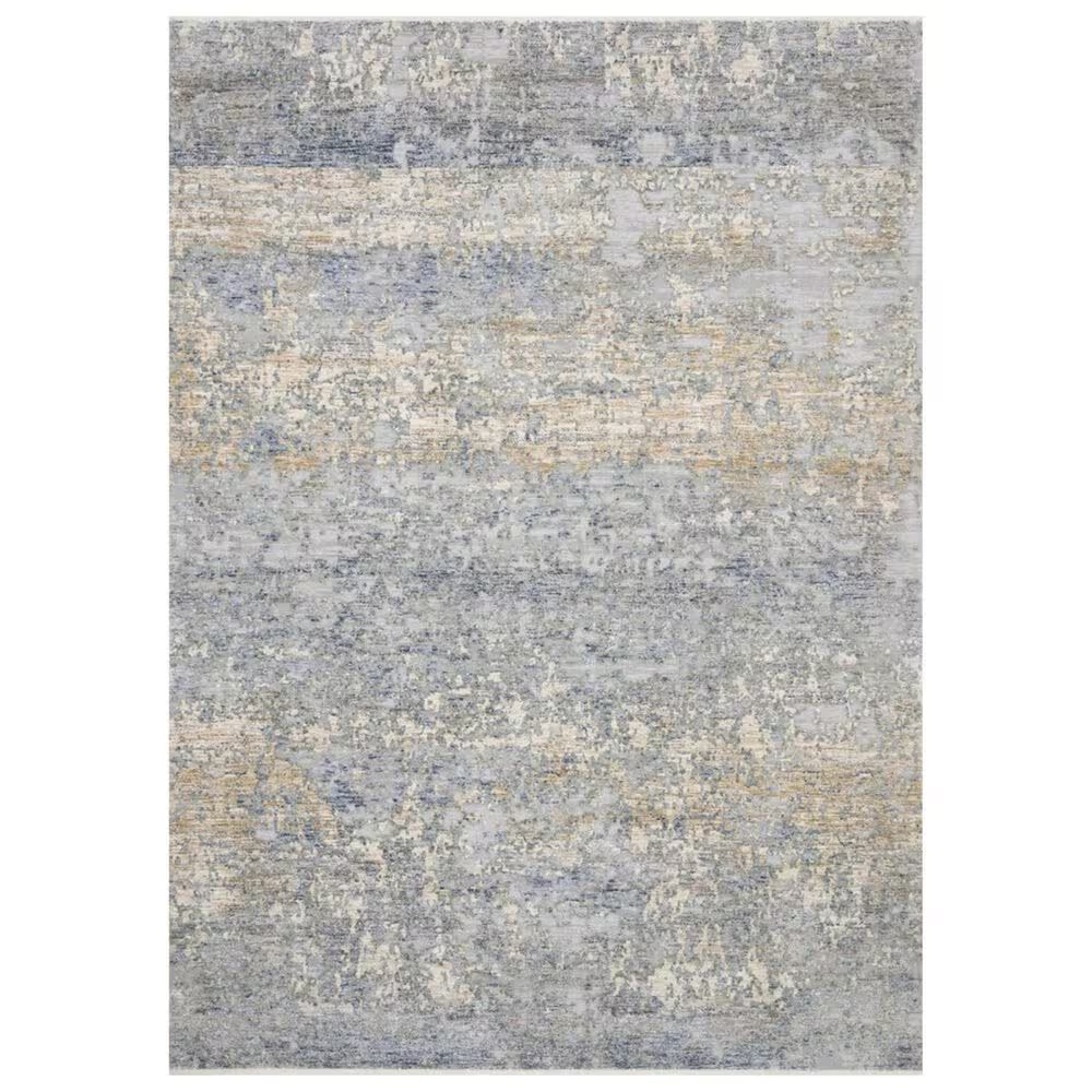 Loloi Pandora PAN-05 6'3" x 8'10" Blue and Gold