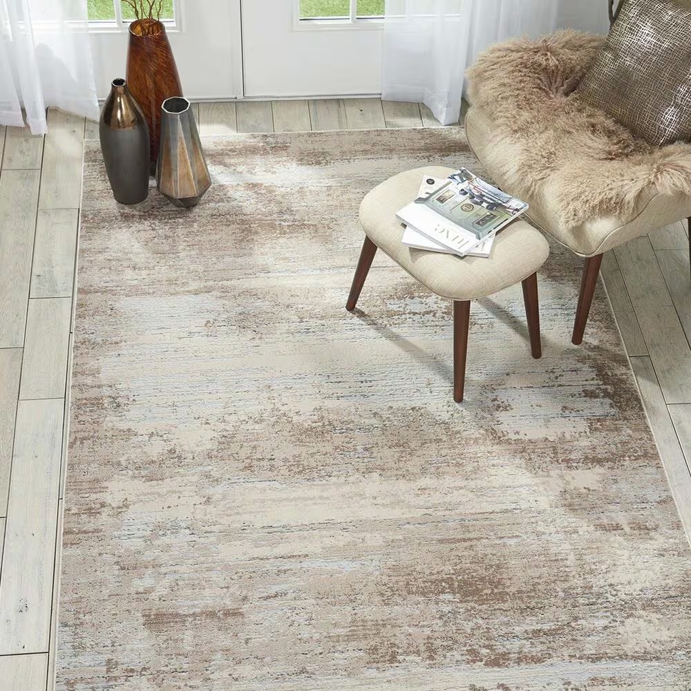 Nourison Rustic Textures RUS03 3'11" x 5'11" Beige Area Rug