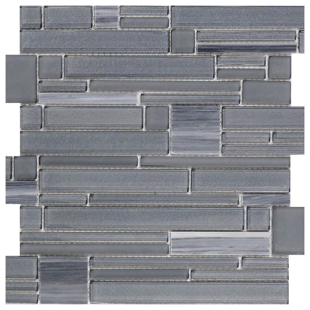 Emser Entity Zest 12" x 12" Glass and Stone Mosaic Sheet