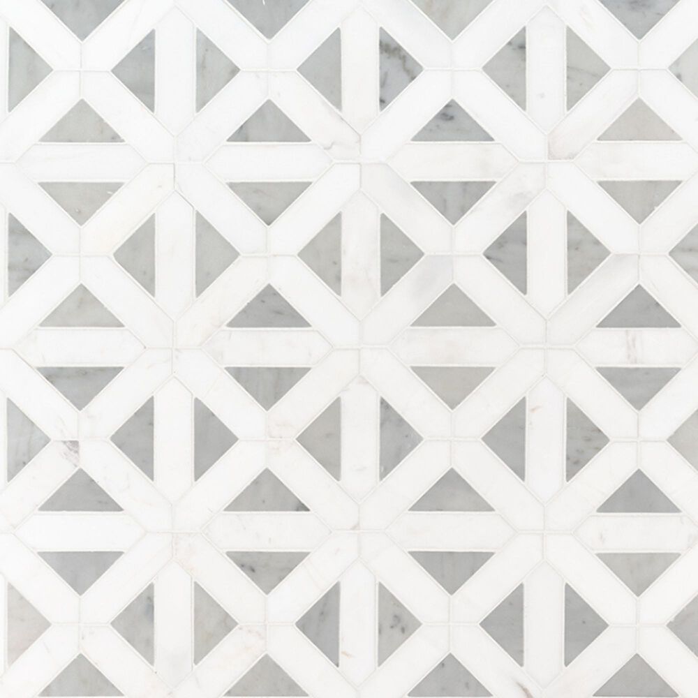 MS International Bianco Dolomite Grey and White 12" x 12" Polished Natural Stone Tile
