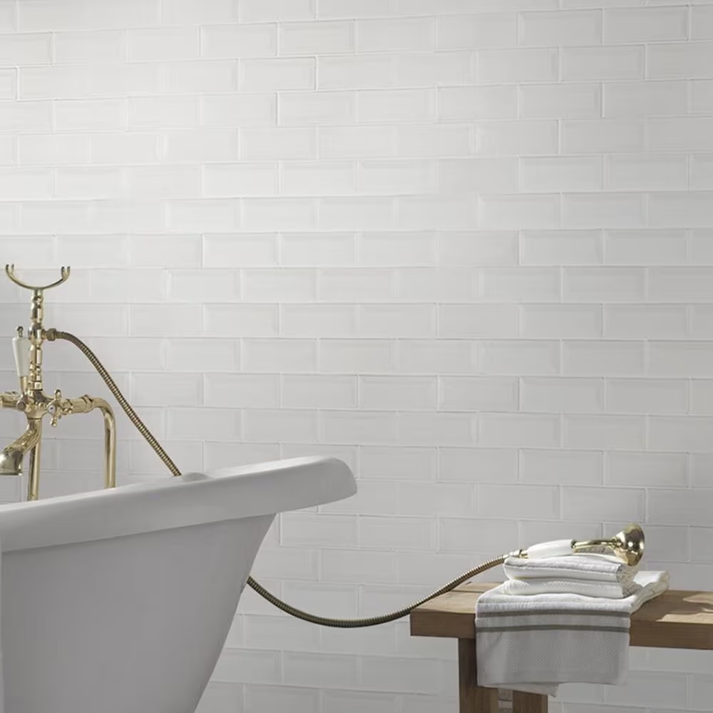 MS International Highland Park Whisper White 12" x 12" Ceramic Tile