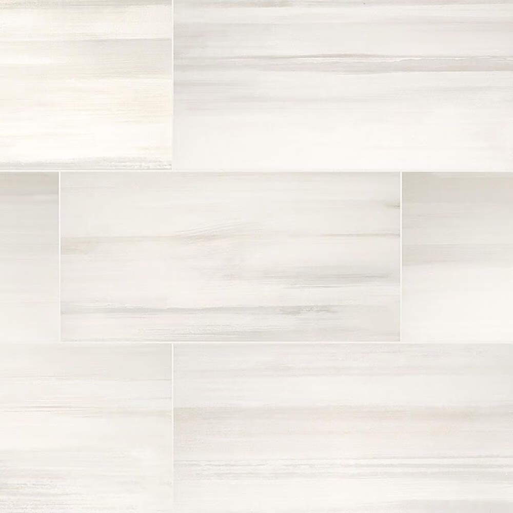 MS International Watercolor Bianco 12" x 24" Porcelain Tile