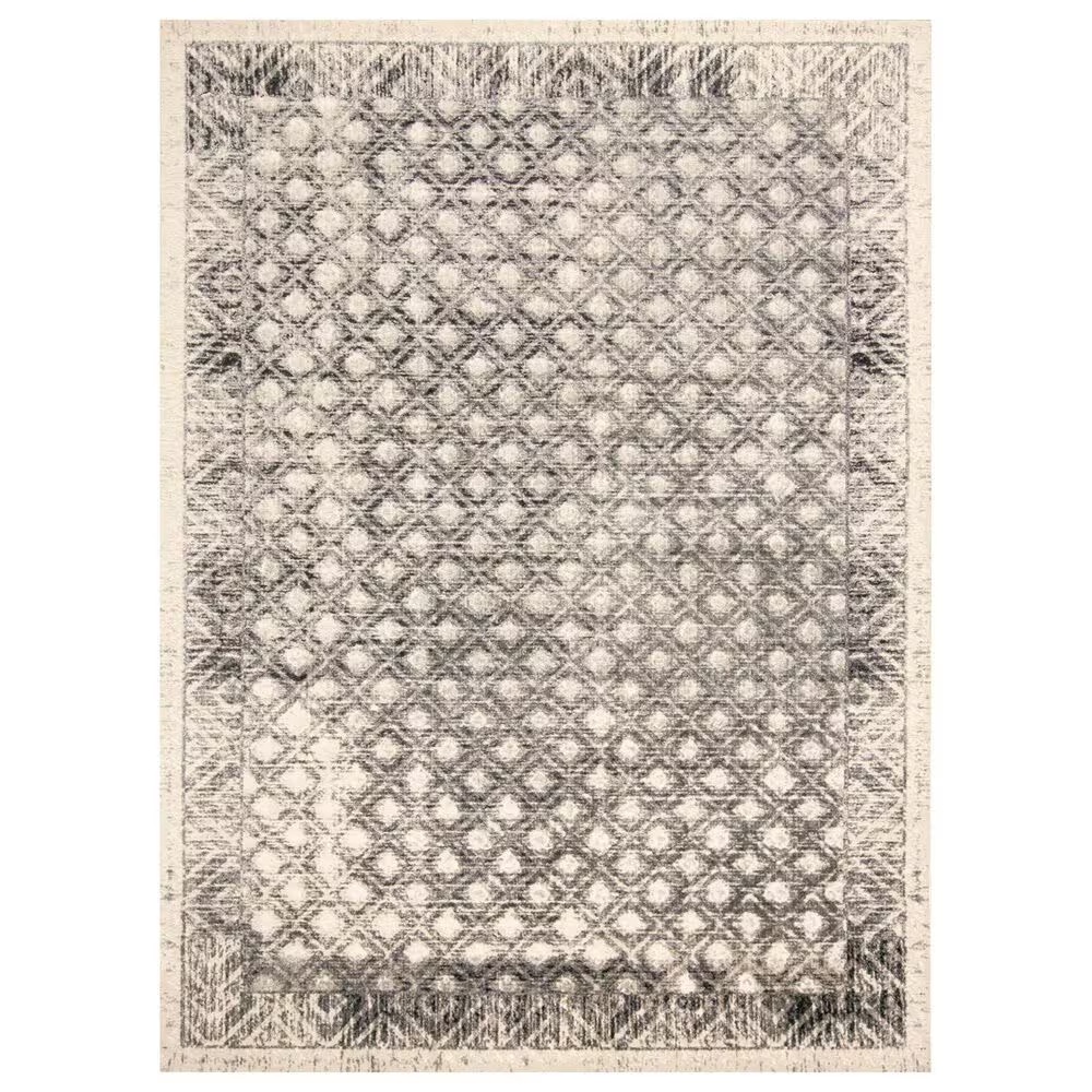 Feizy Kano 7'10" x 11' Gray and Charcoal Area Rug