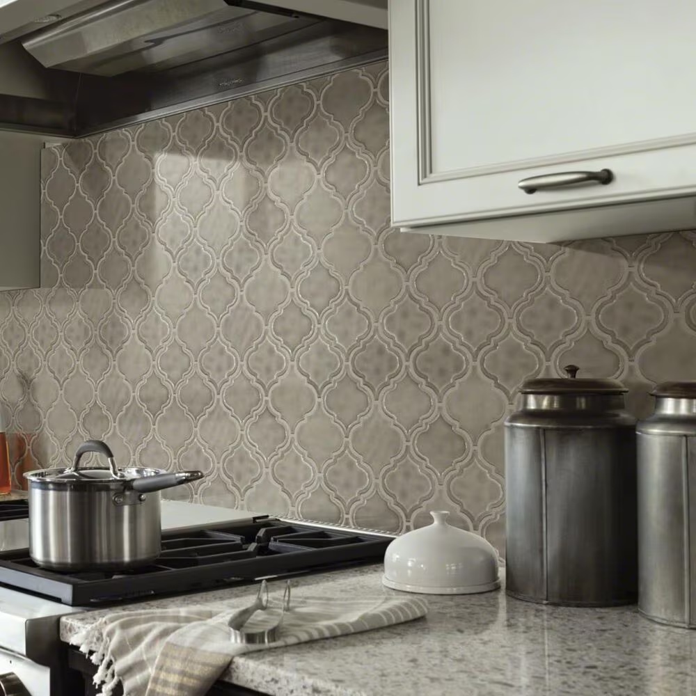 Shaw Geoscape Lantern Taupe 10.83" x 11.81" Ceramic Mosaic Sheet