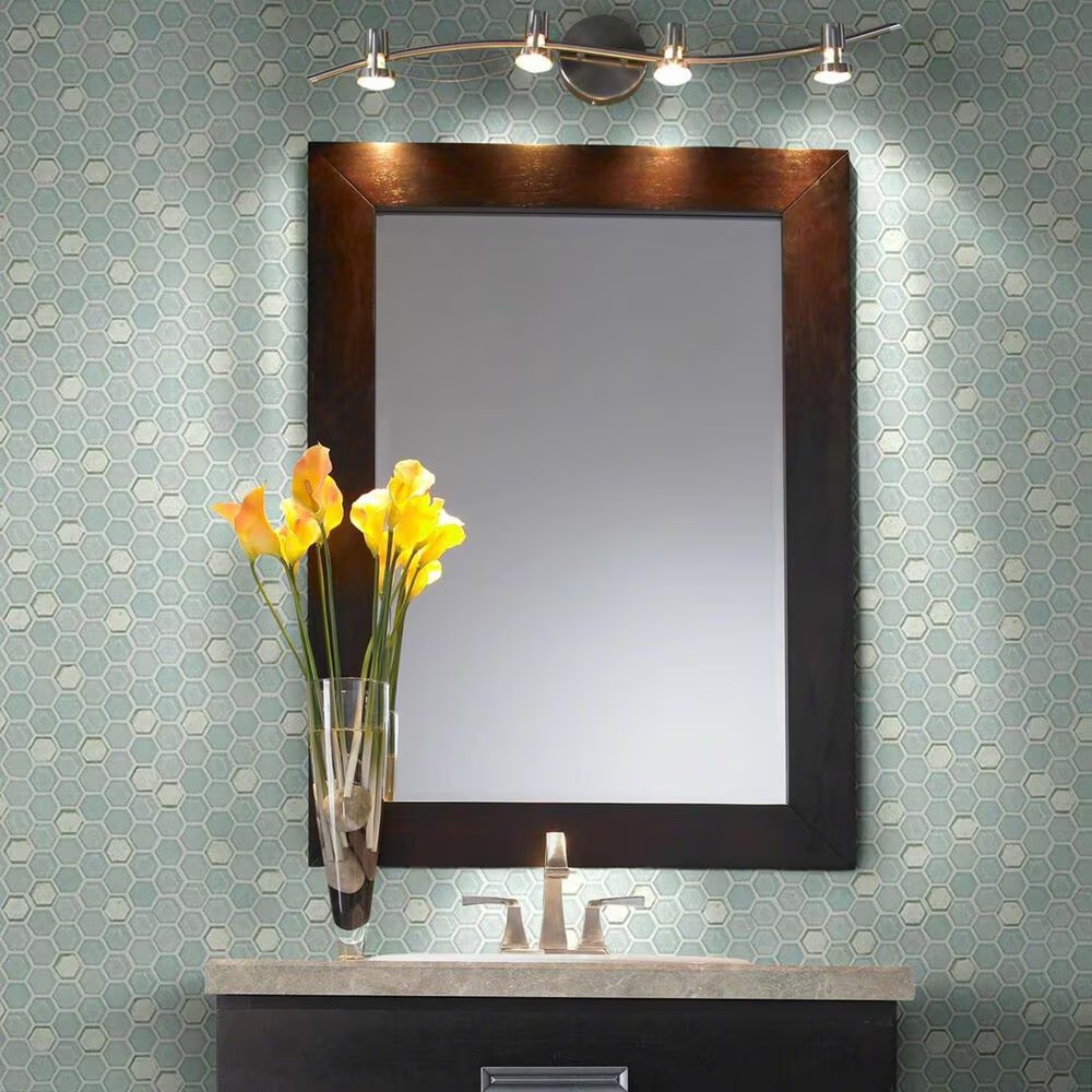 Shaw Molten Hexagon Platinum 11.49" x 11.02" Glass Mosaic Sheet