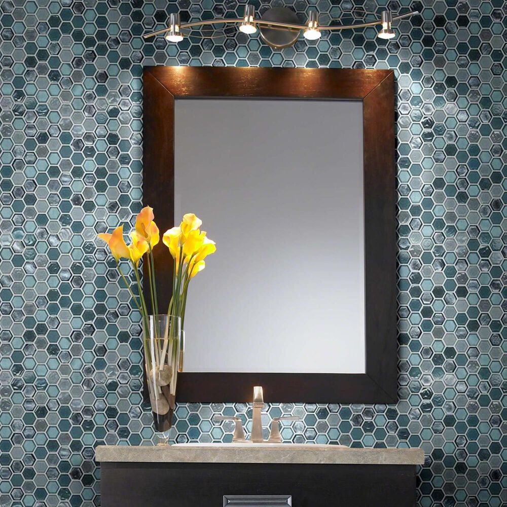 Shaw Molten Hexagon Hydra 11.49" x 11.02" Glass Mosaic Sheet