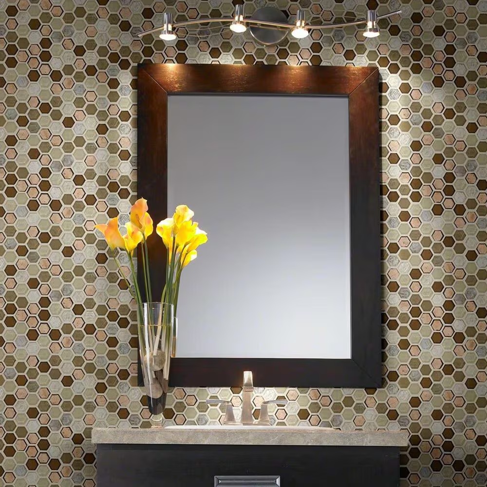 Shaw Molten Hexagon Penny 11.49" x 11.02" Glass Mosaic Sheet