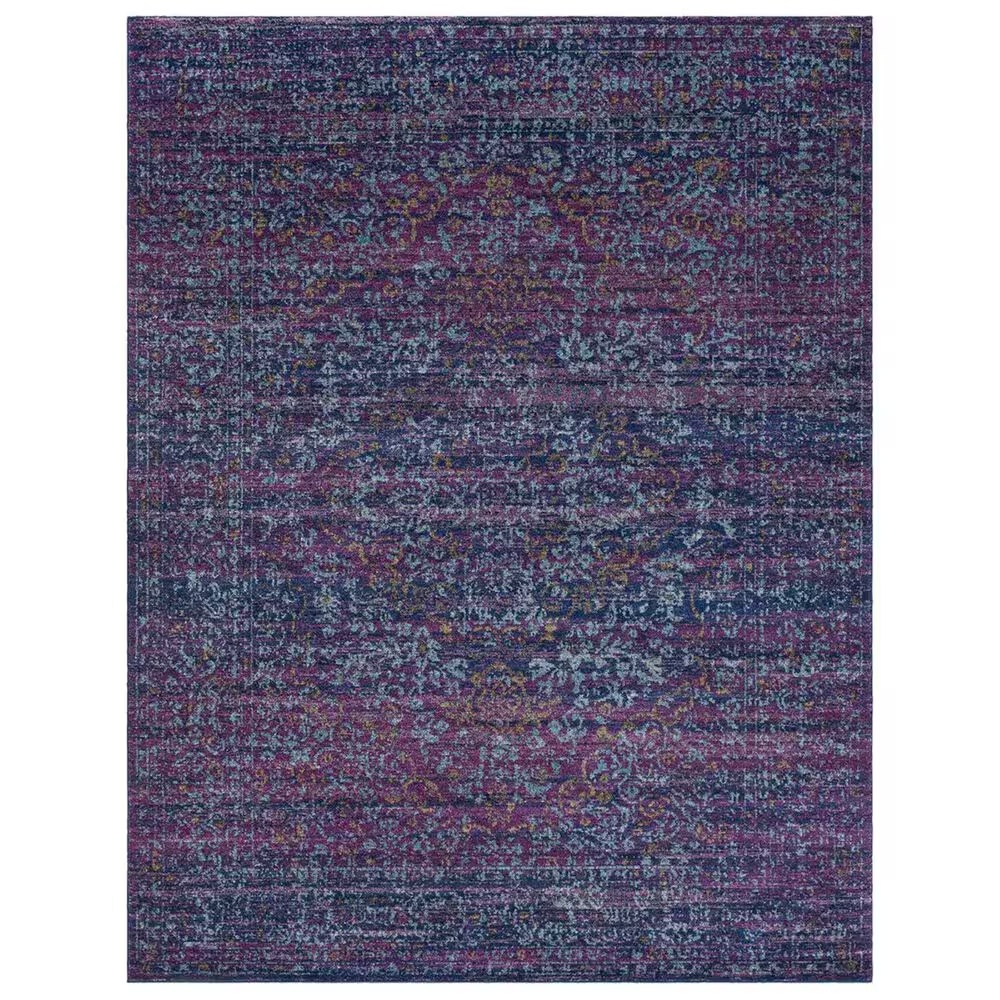 Surya Harput HAP-1003 7'10" x 10'3" Teal, Blue and Garnet Area Rug