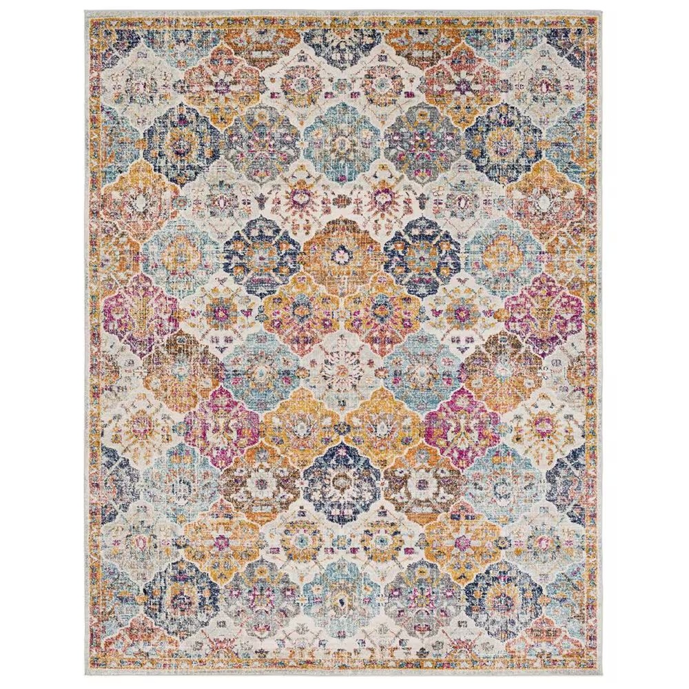 Surya Harput HAP-1018 7'10" x 10'3" Saffron, Orange and Blue Area Rug