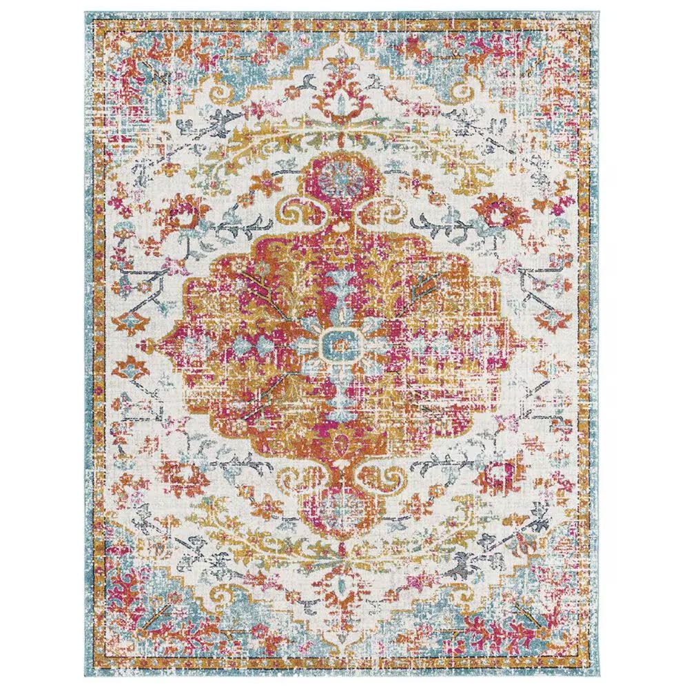 Surya Harput HAP-1067 7'10" x 10'3" Beige, Saffron and Gray Area Rug