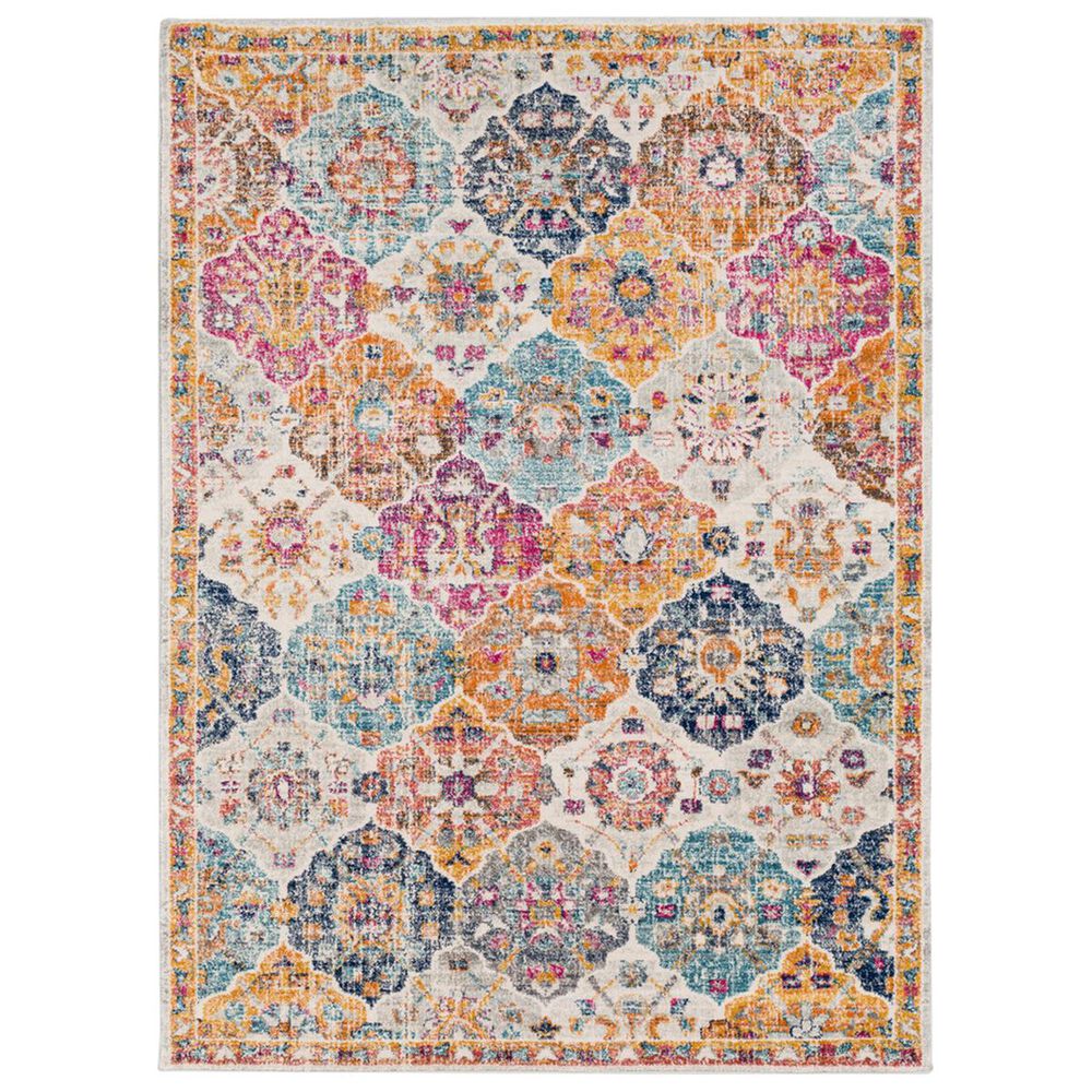 Surya Harput HAP-1018 6'7" x 9' Saffron, Orange and Blue Area Rug