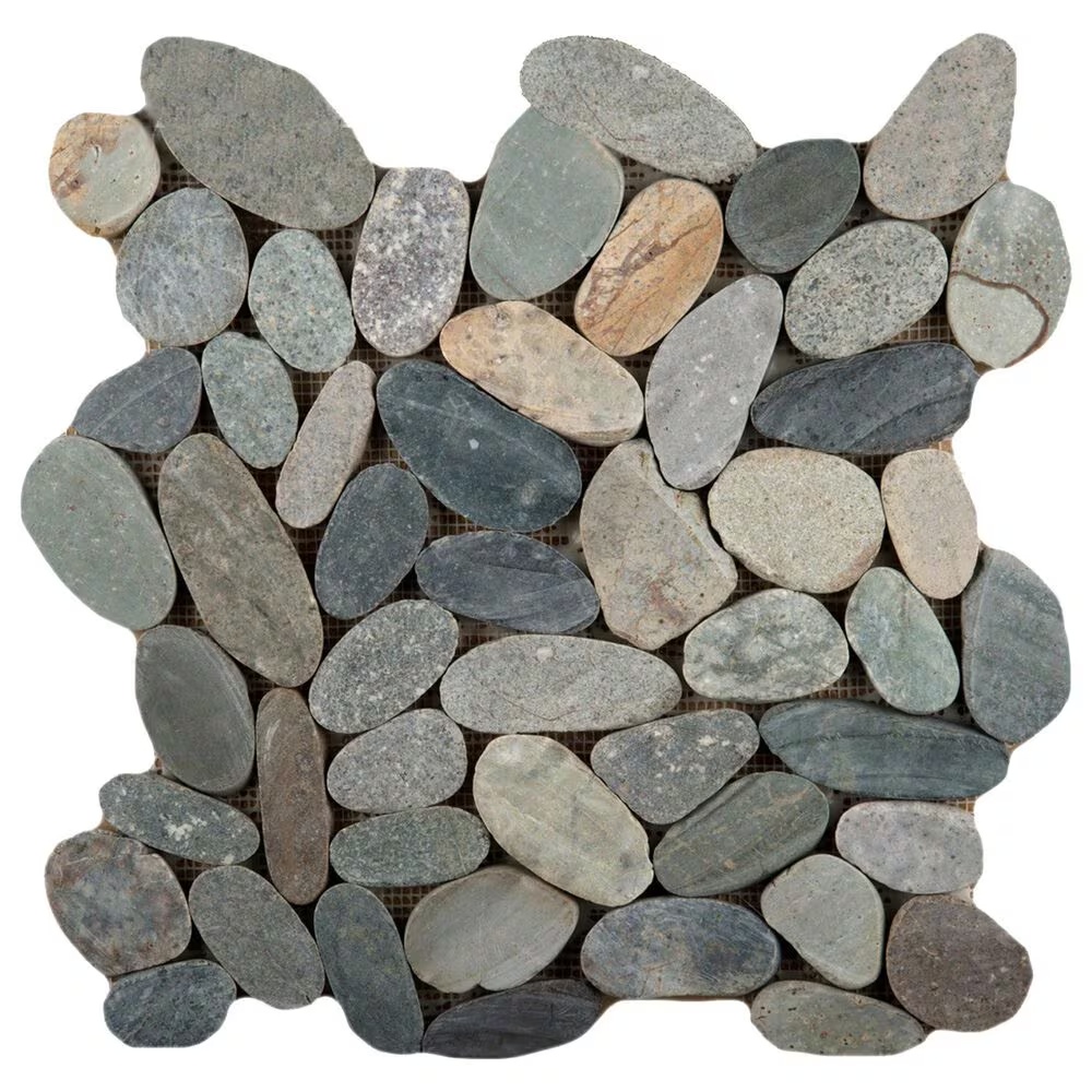 Emser Venetian Pebbles Multicolor M18VENEMC1212MFP1112" x 12" Natural Stone Mosaic Sheet