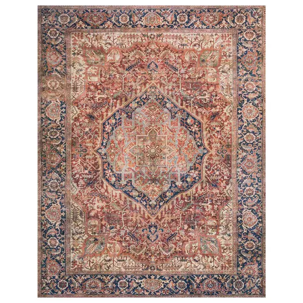 Loloi II Layla LAY-08 2'3" x 3'9" Red and Navy Runner