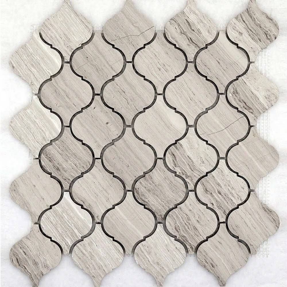 Emser Metro Cream 12" x 12" Arabesque Limestone Mosaic Sheet