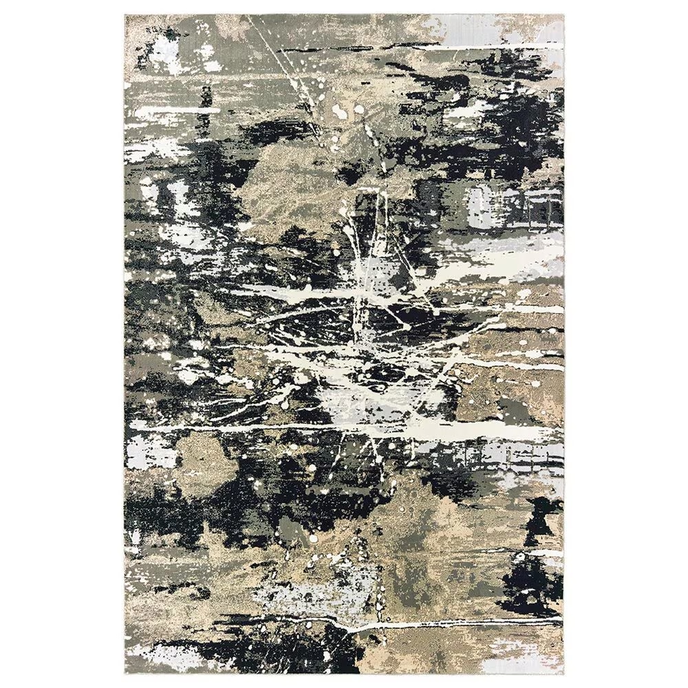 Oriental Weavers Bowen 109E 9'10" x 12'10" Black Area Rug