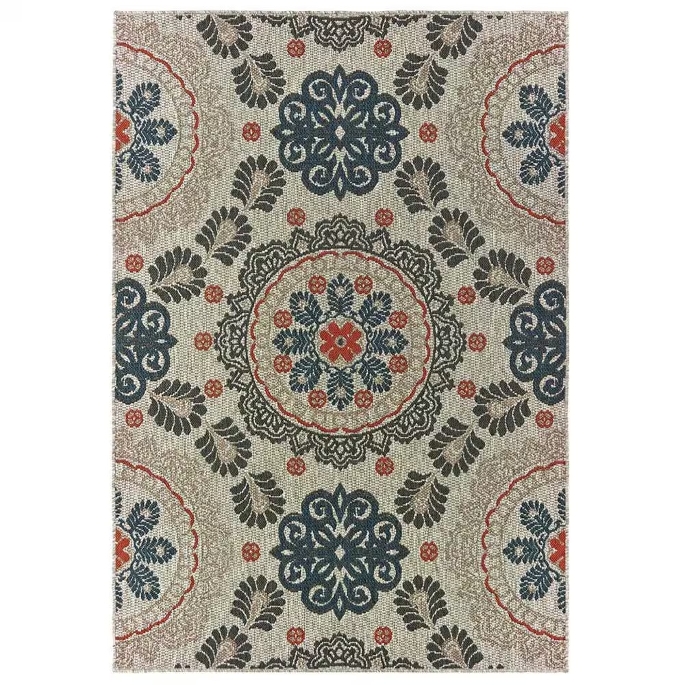 Oriental Weavers Latitude 1903W 5'3" x 7'3" Grey Area Rug