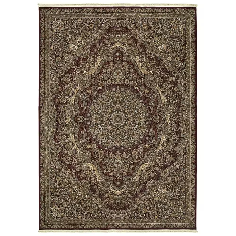Oriental Weavers Masterpiece 8022R 3'10" x 5'5" Red Area Rug