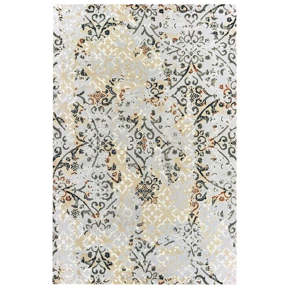 Oriental Weavers Bowen 108W 7'10" x 10'10" Gray Area Rug