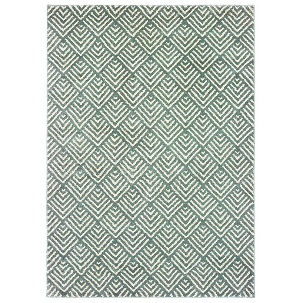 Oriental Weavers Carson 9667C 6'7" x 9'2" Blue Area Rug