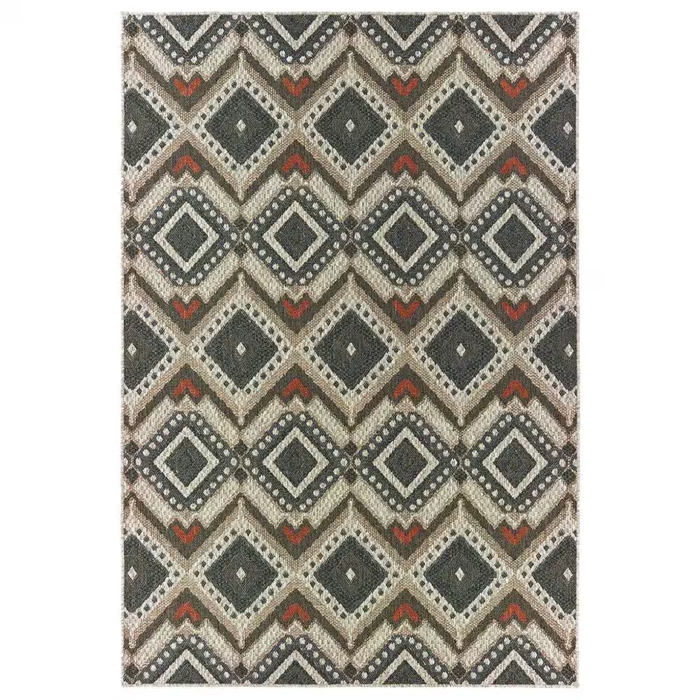 Oriental Weavers Latitude 2X 6'7" x 9'2" Grey Area Rug
