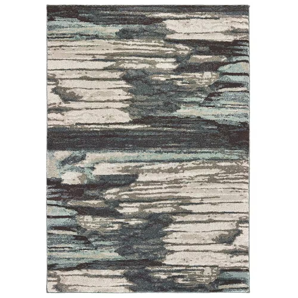Oriental Weavers Carson 9675A 6'7" x 9'2" Blue Area Rug