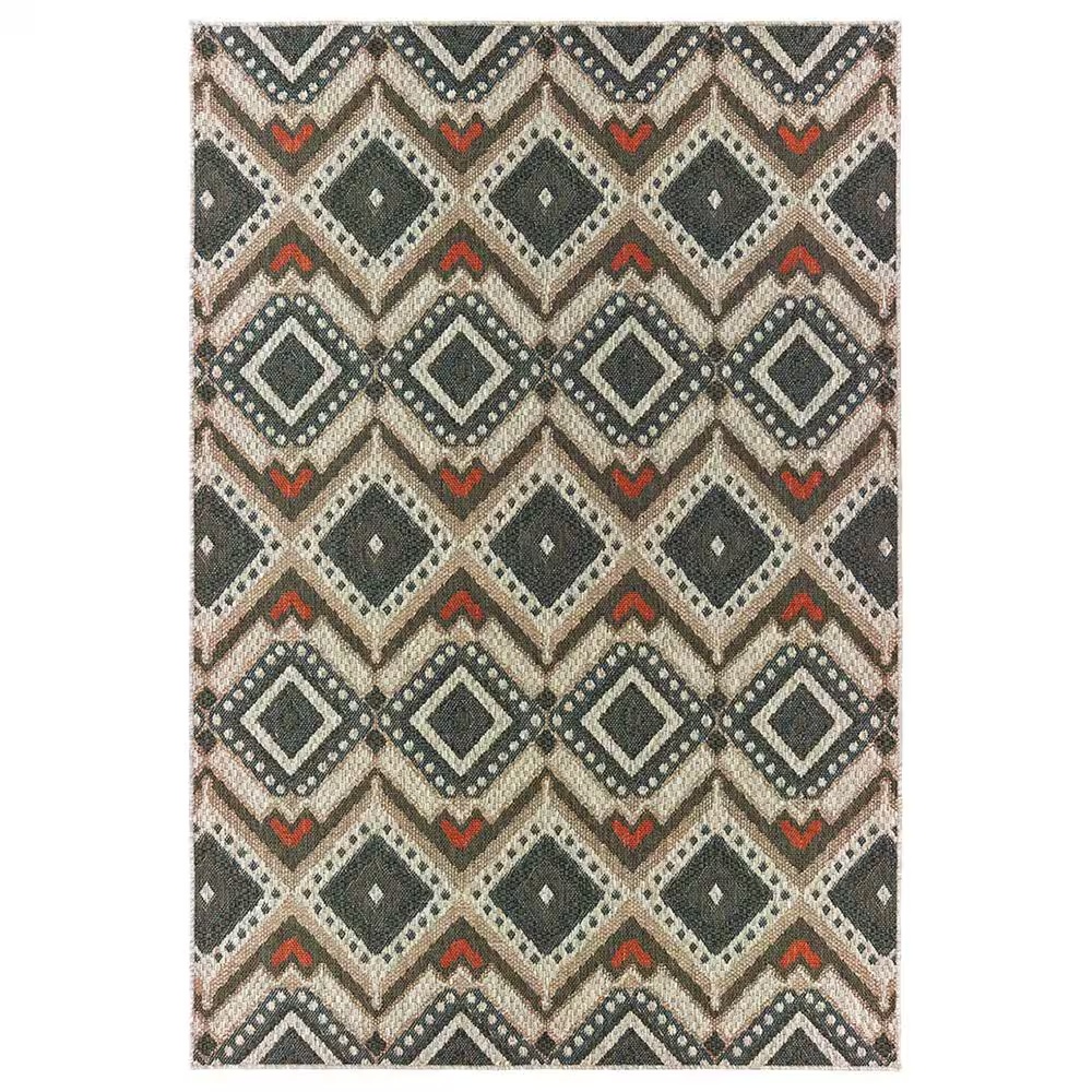Oriental Weavers Latitude 2X 9'10" x 12'10" Grey Area Rug