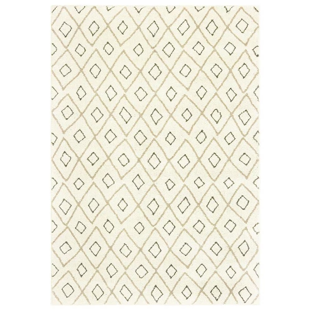 Oriental Weavers Carson 3943G 6'7" x 9'2" Ivory Area Rug