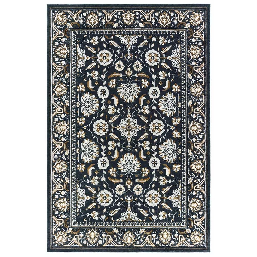Oriental Weavers Bowen 534L 7'10" x 10'10" Navy Area Rug