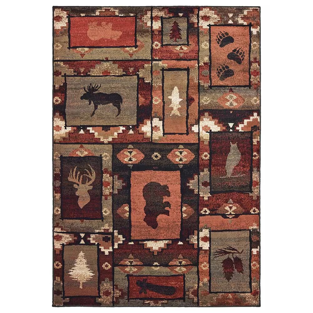 Oriental Weavers Woodlands 9601D 9'10" x 12'10" Brown Area Rug