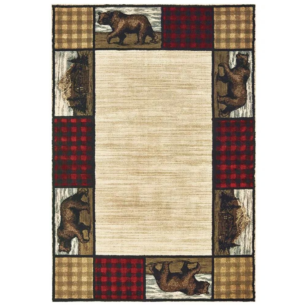 Oriental Weavers Woodlands 9603C 7'10" x 10' Ivory Area Rug
