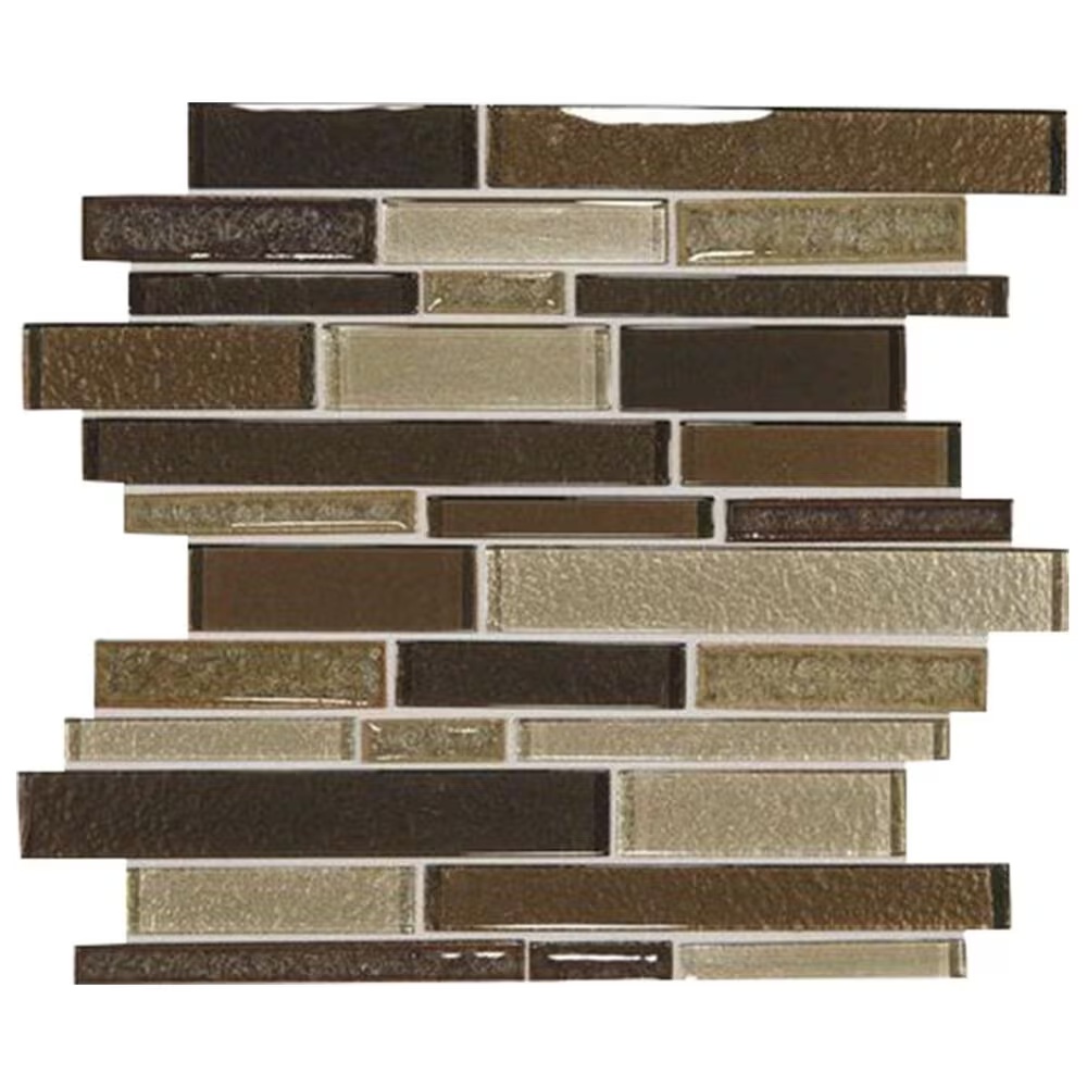 Dal-Tile Crystal Shores Copper Coast 11.75" x 13.875" Polished Mosaic Sheet